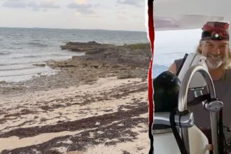 Boatyard employee found ‘exhausted’ missing American’s husband when he washed ashore after night adrift