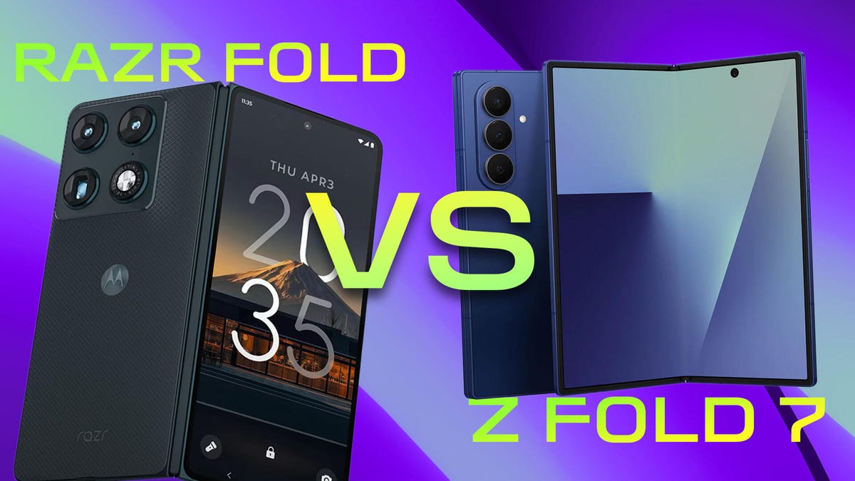 Motorola Razr Fold vs. Samsung Galaxy Z Fold 7: How the Book-Style Phones Compare