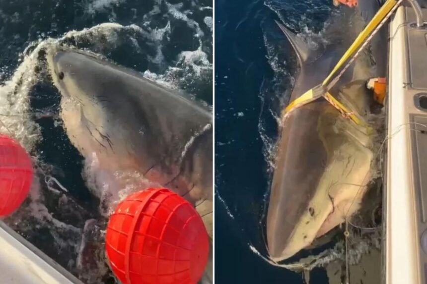 Largest male white shark Contender’s latest ping offers fresh insight into shark behavior
