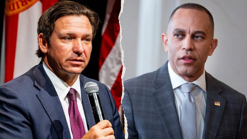 ‘Lame duck’: Jeffries rips DeSantis after Florida invitation as redistricting fight heats up