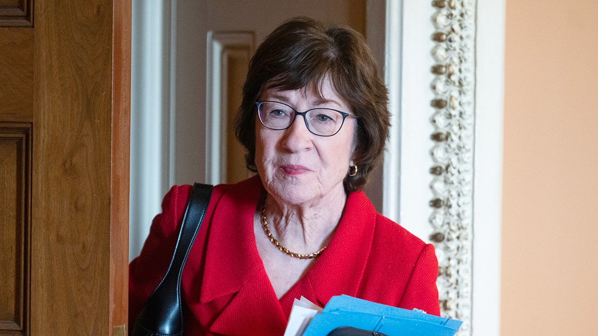 Sen. Susan Collins walking inside the U.S. Capitol