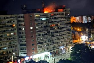Video. Moment Russian drone hits apartment block in Romania