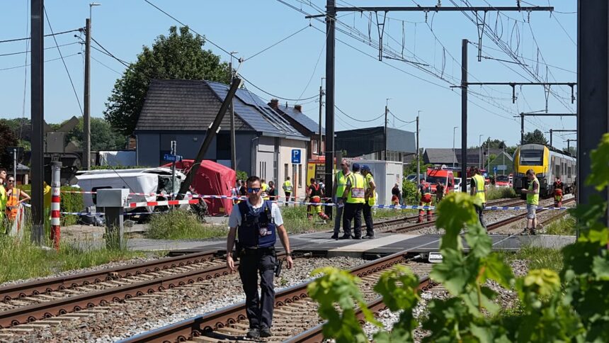 Four dead and two injured after train hits school bus in Belgium
