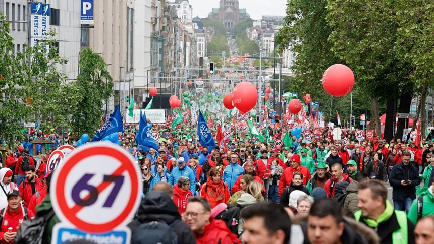 General strike in Belgium against government reforms