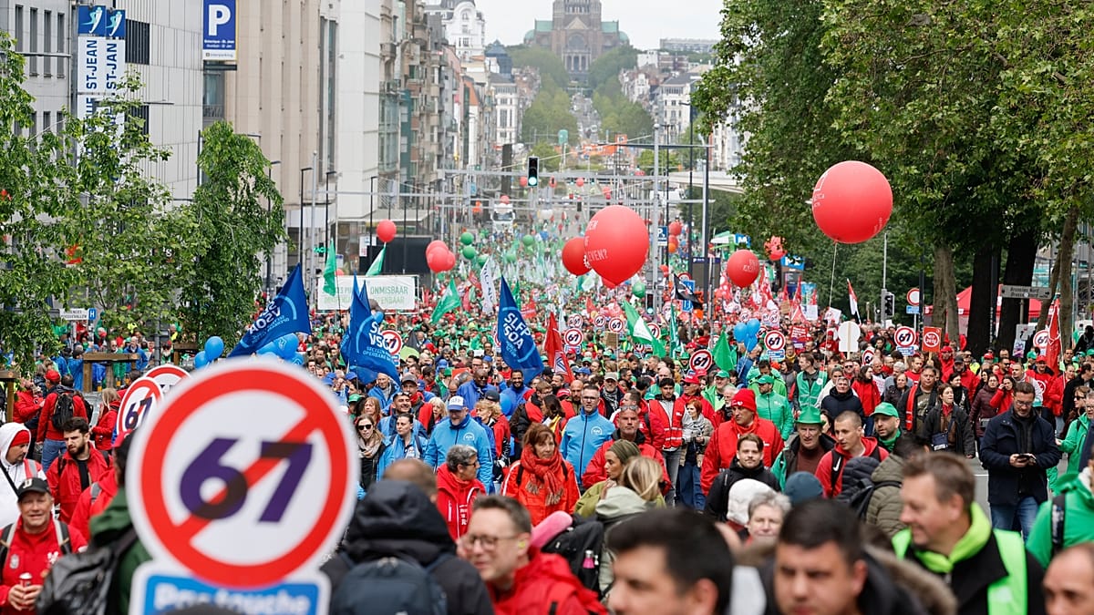 General strike in Belgium against government reforms