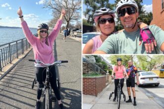 Exclusive | Brain injury survivor tackles 5 Boro Bike tour after relearning how to ride with training wheels