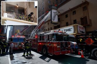 Massive 3-alarm fire rages at NYC’s Eugene O’Neill Theatre