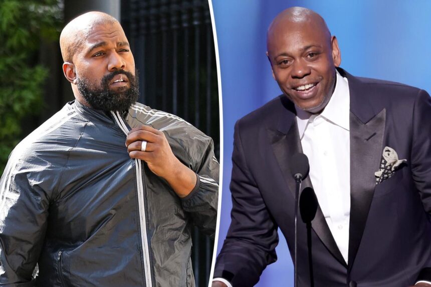 Dave Chappelle hilariously mocks surprise guest Kanye on stage at LA comedy show