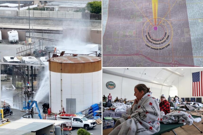 Blast zones identified as Garden Grove chemical tank inches toward explosion