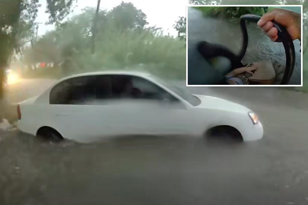 Cop plucks baby from car overtaken by Texas floodwaters in dramatic bodycam clip: ‘I’m going in’