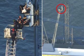 Students rescued from roller coaster after hours dangling from 100-foot drop