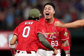 Shirtless Cardinals fans take over empty section in electric scene during walk-off win over the Royals
