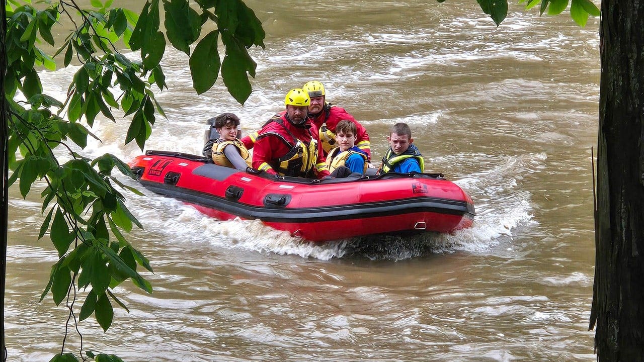 28 Boy Scouts rescued from fast-moving floodwaters during river trip in West Virginia
