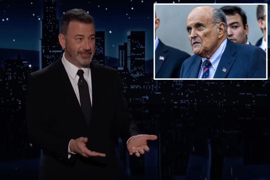 Jimmy Kimmel joked about ex-NYC Mayor Rudy Giuliani being in ‘the grave’ before hospitalization