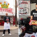 Exclusive | Owner of eatery that created the Philly cheesesteak will cook at Long Island pizzeria in Knicks gear after losing bet