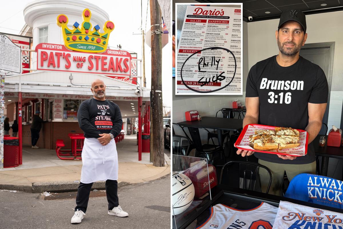 Exclusive | Owner of eatery that created the Philly cheesesteak will cook at Long Island pizzeria in Knicks gear after losing bet
