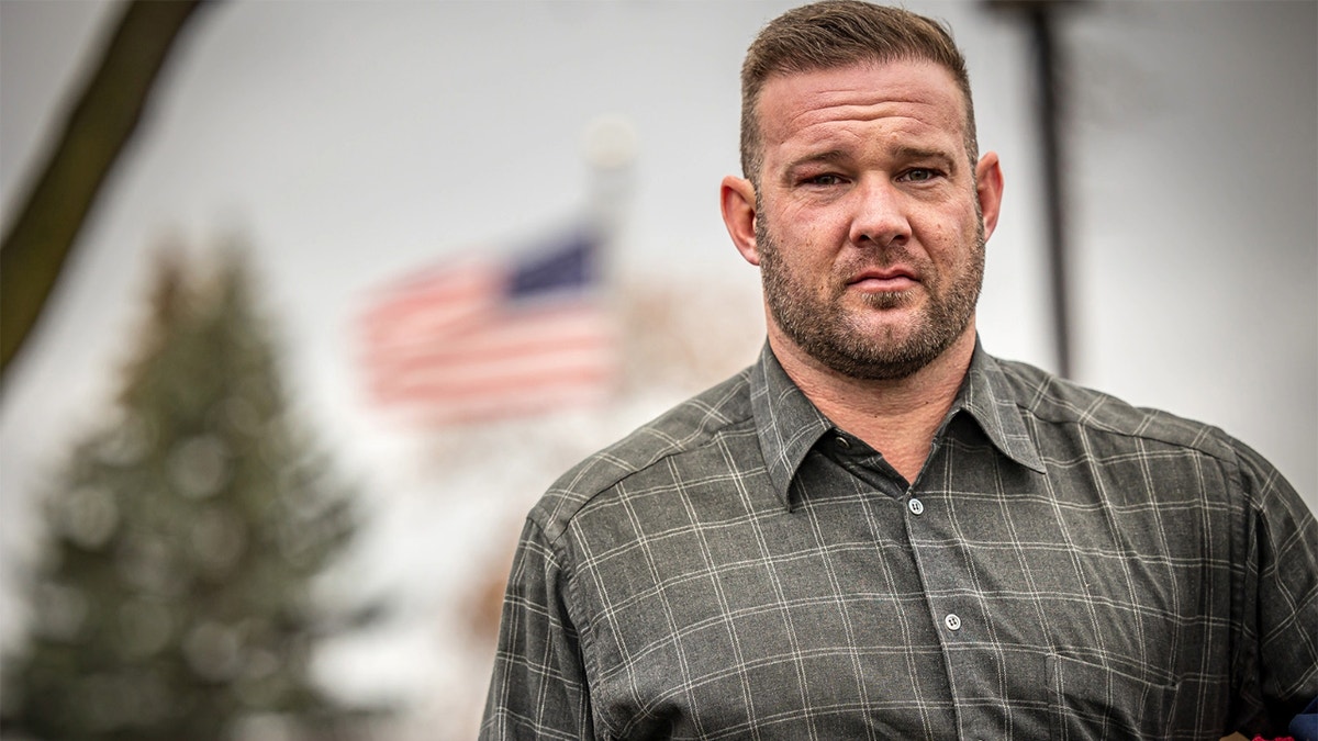 Minnesota GOP Senate candidate Adam Schwarze speaking at a campaign event