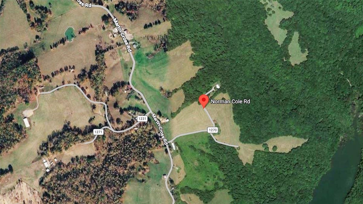 map location pin pointing where vehicle was discovered