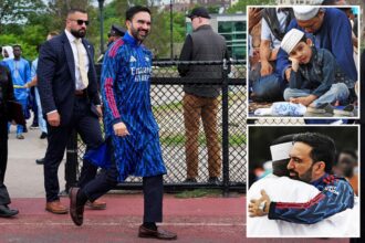 Mamdani wears garish Arsenal FC thobe at Muslim holiday event