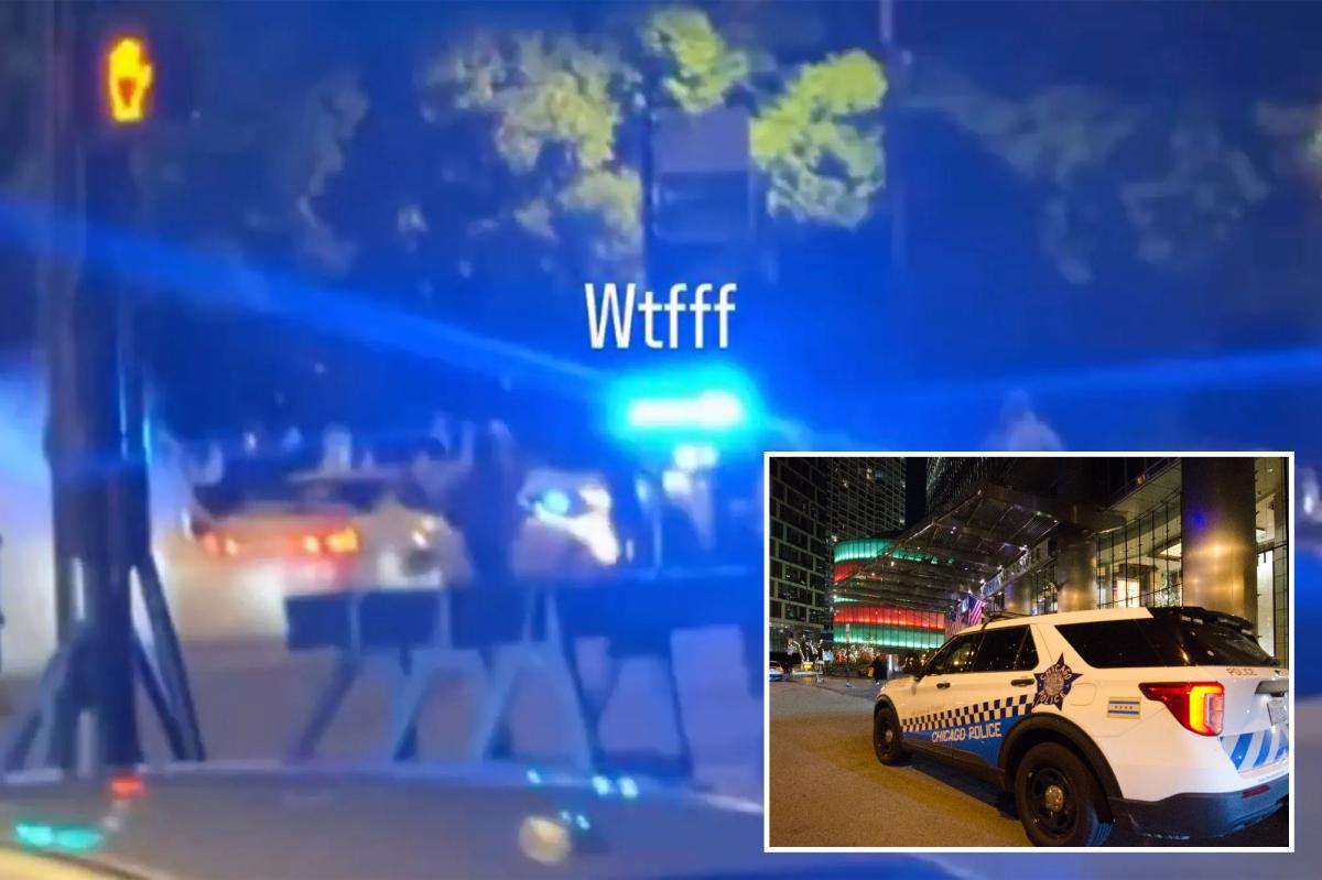 Chicago teen takeover mob rams police cruiser backward, swarms car as onlookers cheer: video