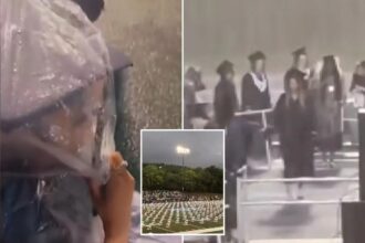 Tennessee families furious after students forced to walk at graduation in torrential rain