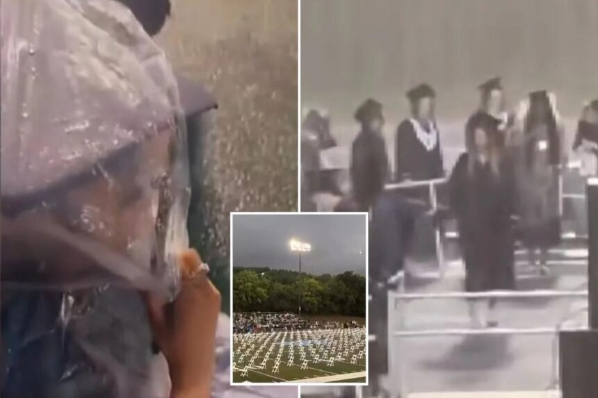 Tennessee families furious after students forced to walk at graduation in torrential rain