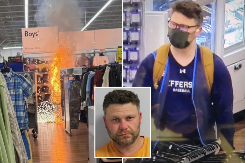 Masked NJ suspect charged with using fuel, fireworks in Walmart kids section as cover for massive jewelry heist