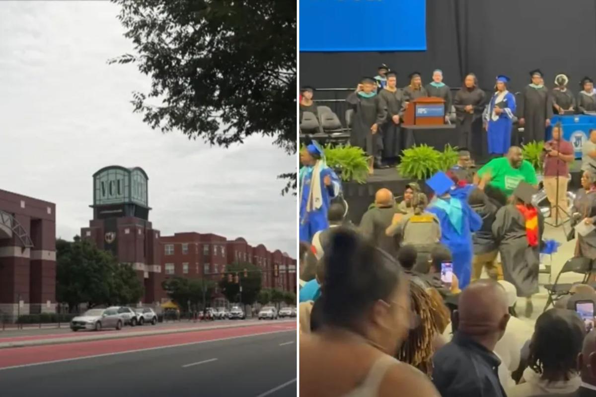 Brawl erupts at Virginia high school graduation as spectator attacks student walking to get their diploma