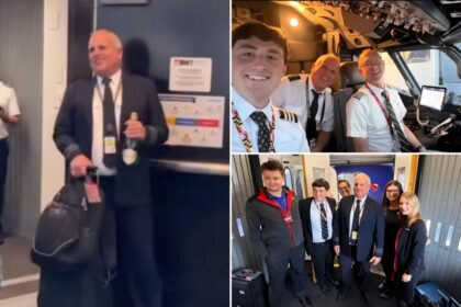 Spirit Airlines pilot given emotional send-off from rival airline after retirement flight is cut amid shutdown