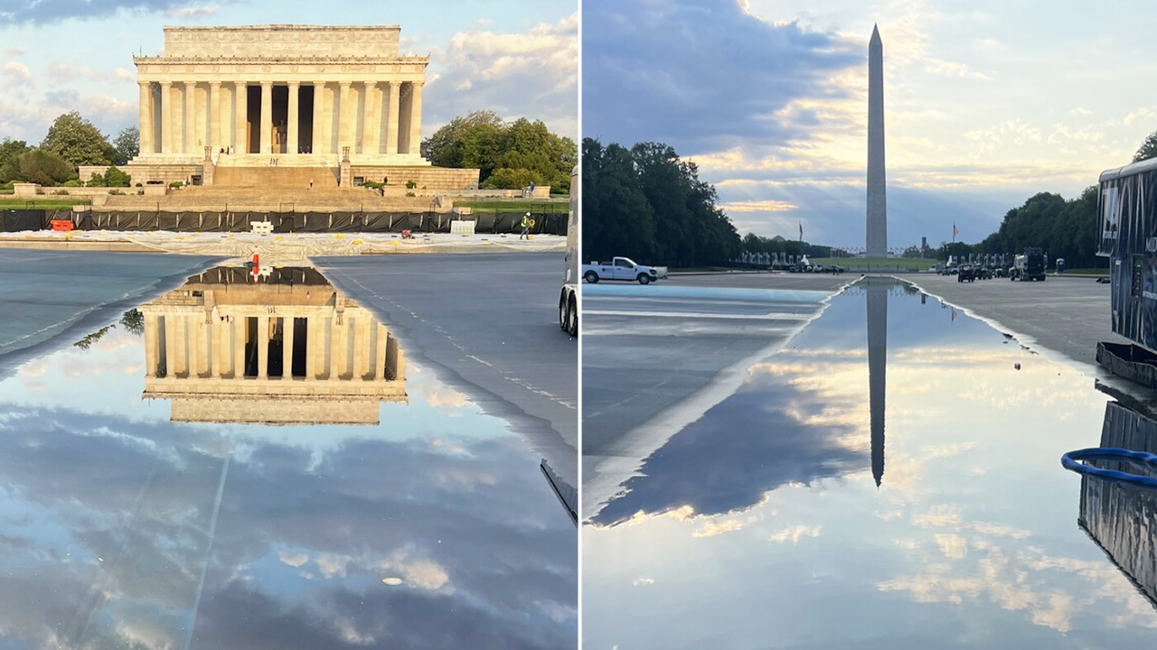 Trump shares stunning photos of Lincoln Memorial Reflecting Pool renovation, says project is ahead of schedule