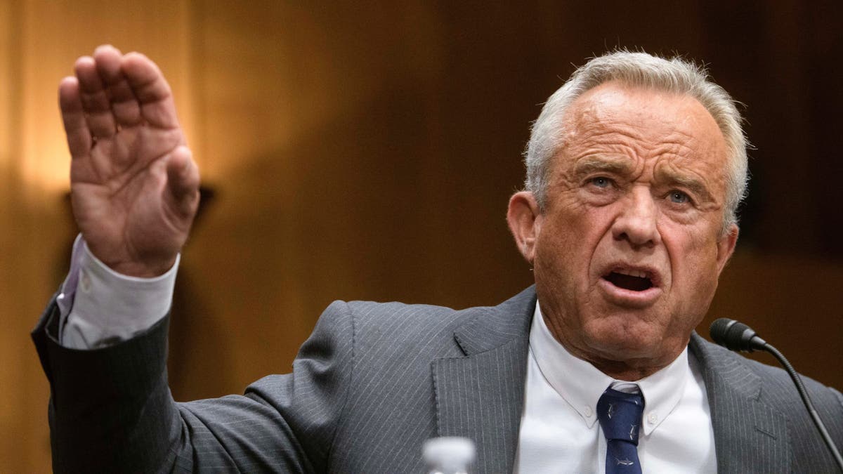 Robert F. Kennedy, Jr., President Trump's nominee to serve as Secretary of Health and Human Services testified during a heated Senate Committee on Health, Education, Labor and Pensions confirmation hearing, on Capitol Hill, Thursday, Jan. 30, 2025, in Washington. 