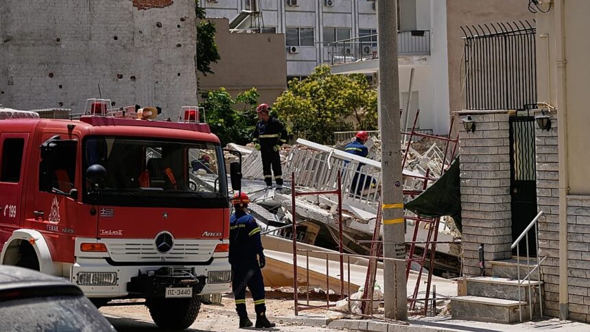 Four trapped after Athens apartment block collapses, fire brigade says