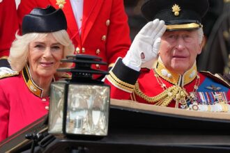 Thousands gather in London to celebrate Trooping the Colour