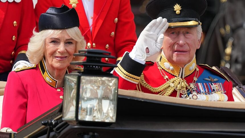 Thousands gather in London to celebrate Trooping the Colour