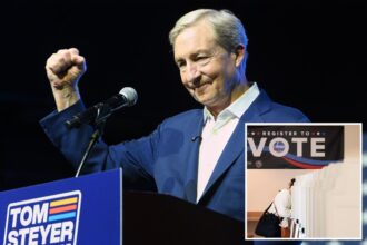 Tom Steyer won’t concede as he trails badly in  vote count after blowing 0M— claiming numbers could change