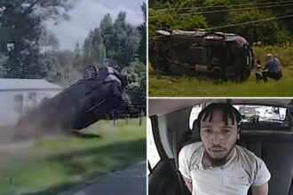 Horrifying moment car flips off road, flinging 4-month-old from vehicle in high-speed chase: video