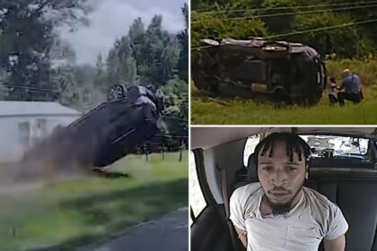 Horrifying moment car flips off road, flinging 4-month-old from vehicle in high-speed chase: video