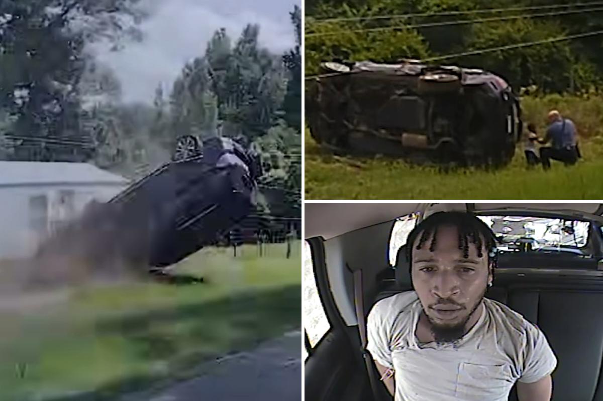 Horrifying moment car flips off road, flinging 4-month-old from vehicle in high-speed chase: video