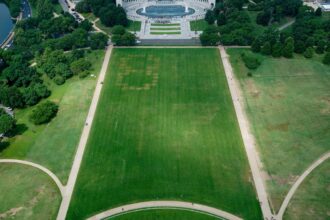‘Deranged’ vandal marked National Mall with giant menacing anti-Trump ‘8647’ message