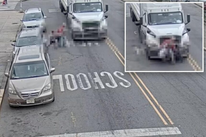 Horrifying video captures mother, two children run over by 18-wheeler on school run in NJ