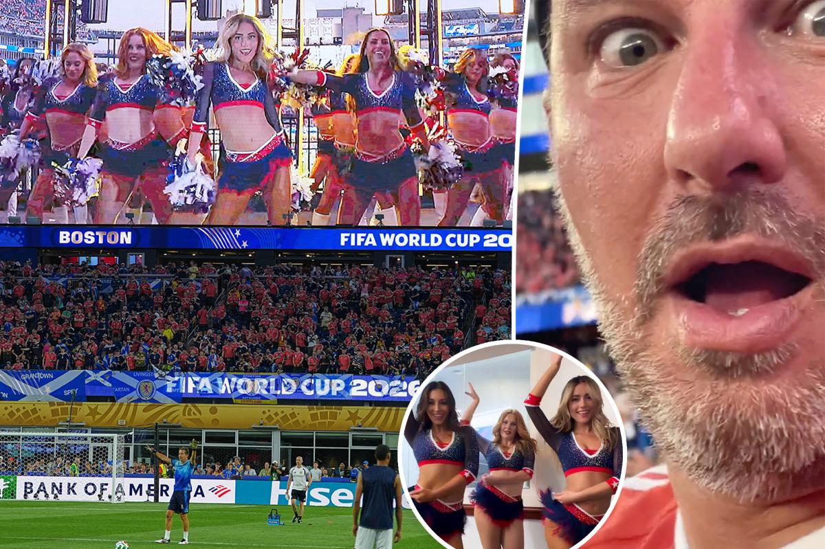 Watch Scottish World Cup fan’s jaw-dropping reaction to Patriots cheerleaders