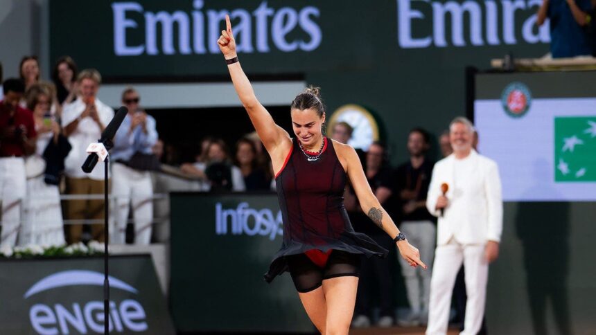 Andy Roddick calls out ‘weird’ request for Aryna Sabalenka to dance after French Open win over Naomi Osaka