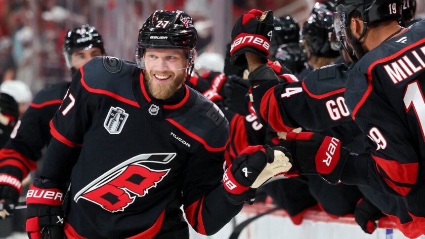 Carolina Hurricanes not wasting any time, score on first shot of Stanley Cup Final