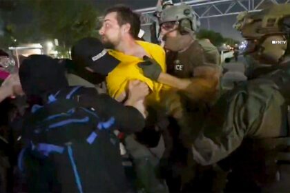 Five anti-ICE agitators arrested during chaotic Delaney Hall confrontations caught on video