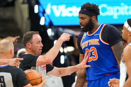 NBA rescinds Mitchell Robinson’s technical foul from Game 2 of Finals after reviewing shoving match