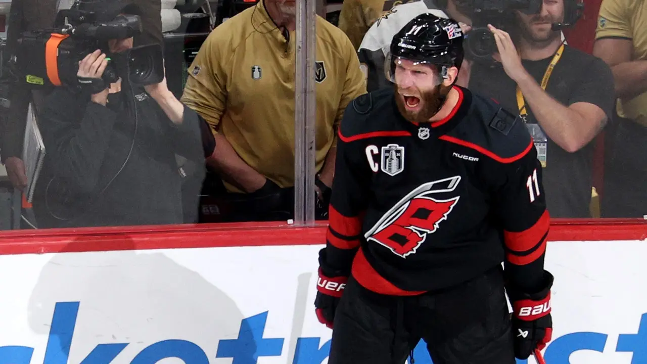 Carolina Hurricanes fend off late Golden Knights charge to come within one win of a Stanley Cup