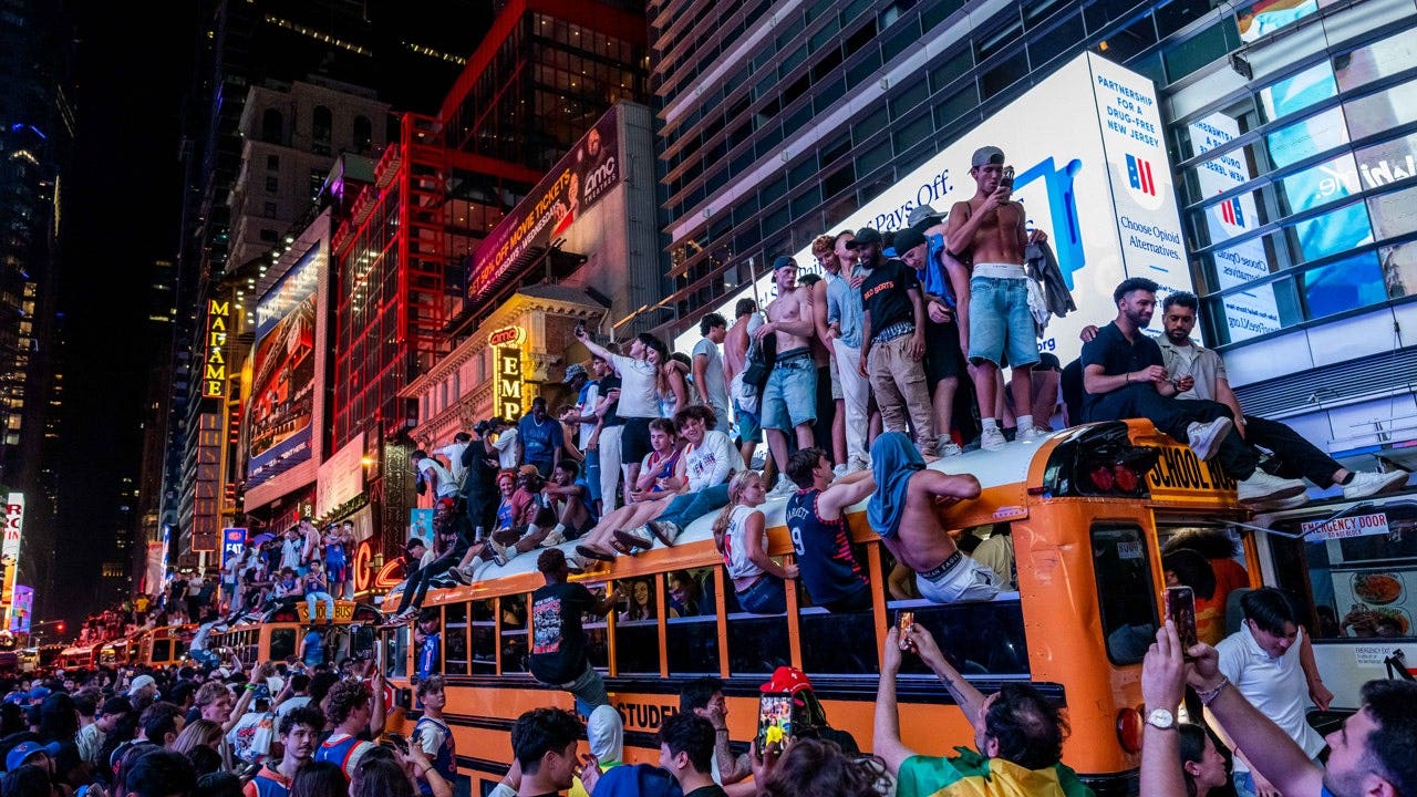 Teen shot in Times Square as Knicks championship celebrations turn chaotic