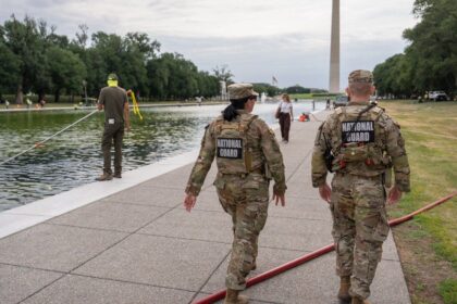 Former Olympian among those charged with vandalizing Reflecting Pool, Trump vows immediate repairs: report