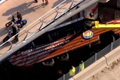 At least 6 people injured after Boston duck boat overturns near entrance to popular tourist attraction