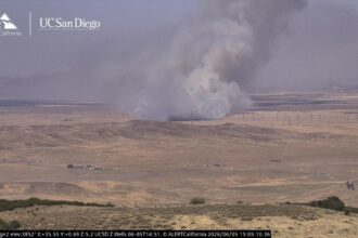 Brush fire scorches 2,000 acres across LA and Kern counties, triggering evacuation warnings